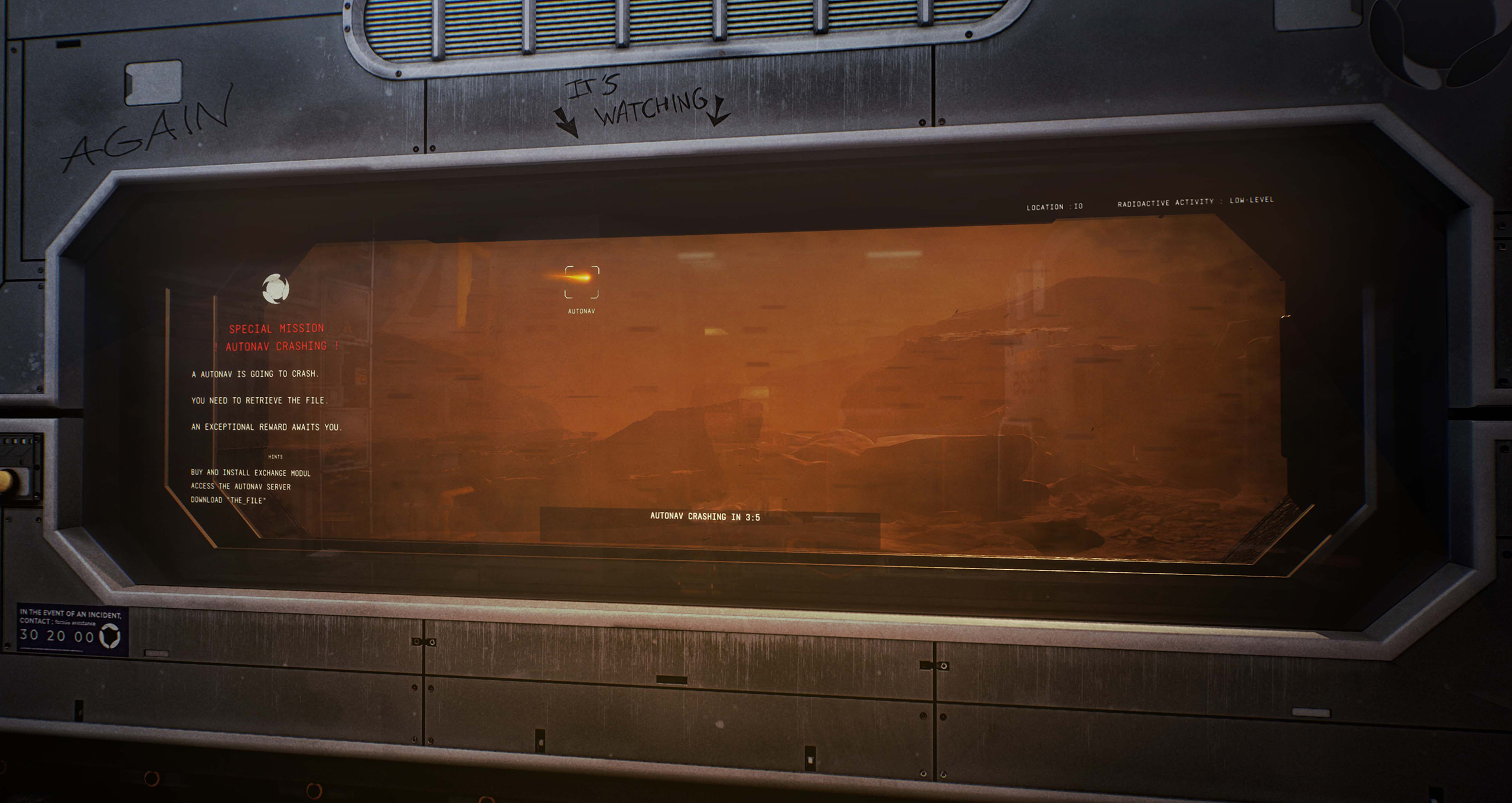 Industrial sci-fi corridor on Io – research facility environment in The FormIO Program